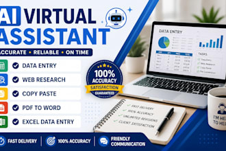 be your ai virtual assistant for data entry and web research