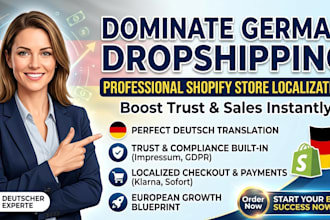 build german shopify dropshipping store and localization