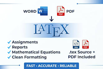 convert word or PDF documents to latex with basic formatting