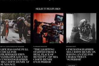 build squarespace cinematography website film maker website videography website
