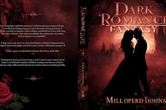 design a fantasy, fiction, or dark romanbook cover designce book,