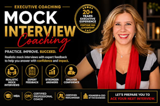 conduct a mock interview with executive level feedback