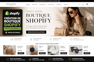 créer une boutique shopify professionnelle moderne et optimisée SEO