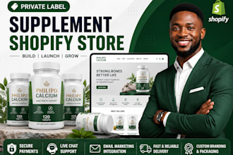 build shopify supliful supplement store for private label, nutraceutical brands