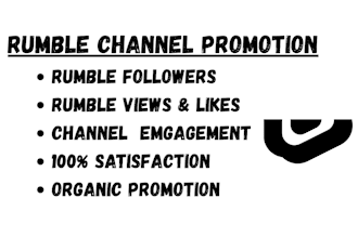 rumble video marketing , rumble channel promotion