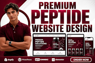 build peptide webiste design woocommerce peptide website supplement website