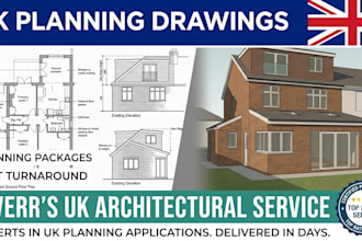 draw UK architectural planning drawings 40 granted planning applicaitons