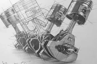 mechanical cad design, manufacturing drawings product design for manufacturing