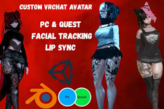model realistic vrchat avatar 3d model and vrc character for streaming
