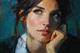 paint real oil painting on canvas oil portrait painting