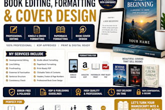 do book editing book formatting book cover kindle ebook paperback formatting