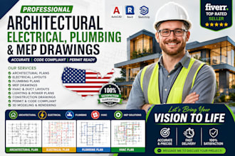 draw your architectural, electrical, plumbing plans, mep drawings