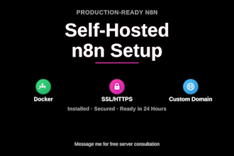 set up self hosted n8n on your server with docker