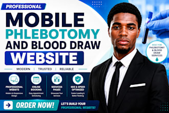 design mobile phlebotomy and blood draw website