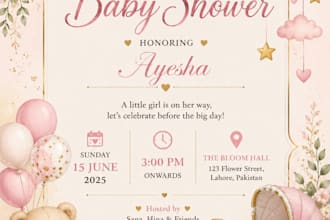 design elegant baby shower and birthday invitations