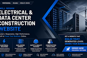 create data center construction or electrical contractor website