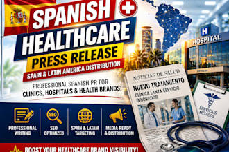write and distribute spanish healthcare press releases for spain and latin