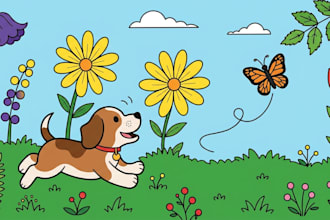 illustrate pictures for your coloring book