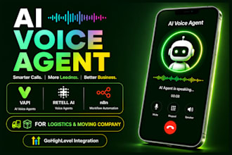 build vapi ai calling agent, retell ai voice agent for logistics, moving company