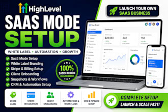 set up gohighlevel saas mode, white label and client onboarding