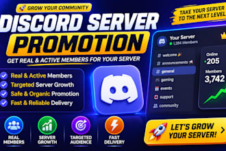 discord server promotion, fivem promotion rust minecraft,  discord advertising