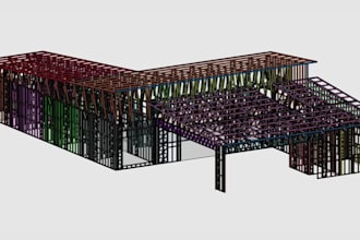 do light gauge steel framing and fabrication drawings in vertex bd, mwf and ssf