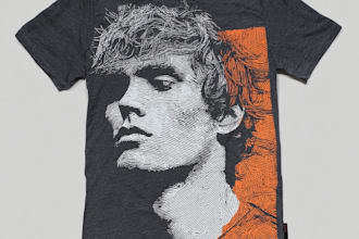 create unique, high quality linocut style illustrations for your t shirt design