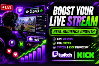 do organic twitch promotion to boost live viewers and channel growth