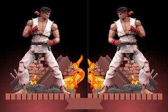 sculpt custom 3d action figure collectible toy and stl for 3d printing