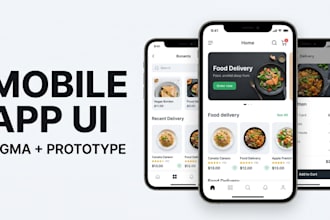 design mobile app UI in figma with a clickable prototype