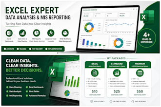 create excel dashboards, mis reports and data analysis