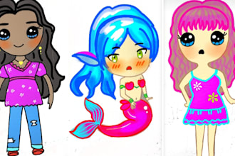 create chibi character and chibi illustration