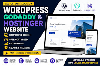 design redesign wordpress godaddy hostinger website