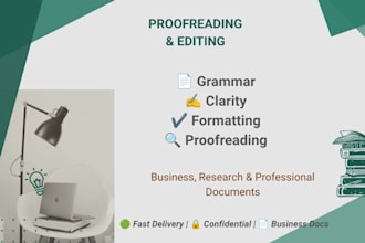 proofread, edit, and format documents