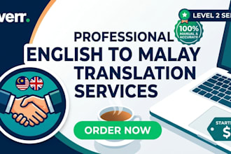 translate english to malay or malay to english professionally