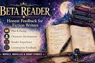 beta read your fiction and provide honest feedback