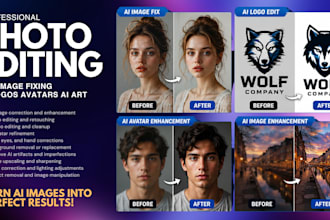 edit photos and fix ai images and ai avatars and logo