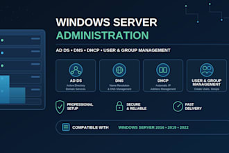 install and configure active directory, dns, and dhcp on your windows server
