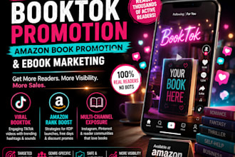 do viral booktok promotion, amazon book promotion and ebook marketing