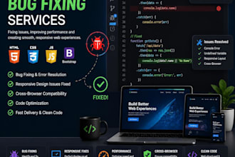 fix HTML CSS javascript bootstrap website bugs