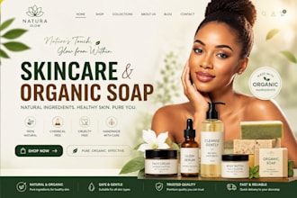 design organic soap website handmade soap ecommerce beauty skincare website