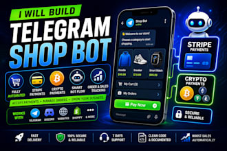build a telegram shop bot with python, crypto and stripe payment integration