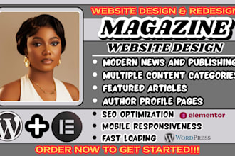 magazine website, online magazine website, news website design