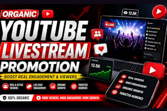 do organic youtube livestream promotion to boost real engagement and viewers