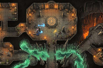 create dnd battle map, fantasy map, vtt map, dungeon map