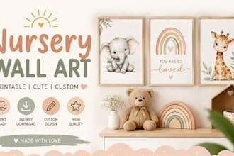 create nursery wall art printable wall art nursery art kids room decor