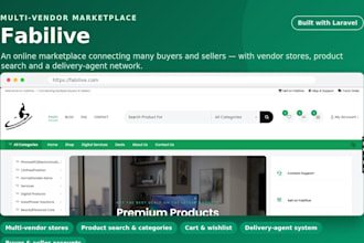build a marketplace website in laravel