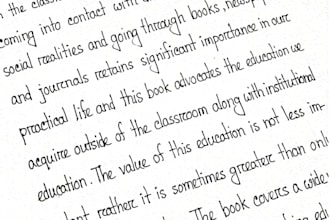 write anything in beautiful handwriting