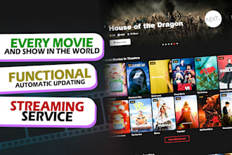 build a fully functional film streaming website using API