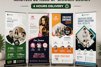 design roll up banner retractable banner billboard signage backdrop popup design